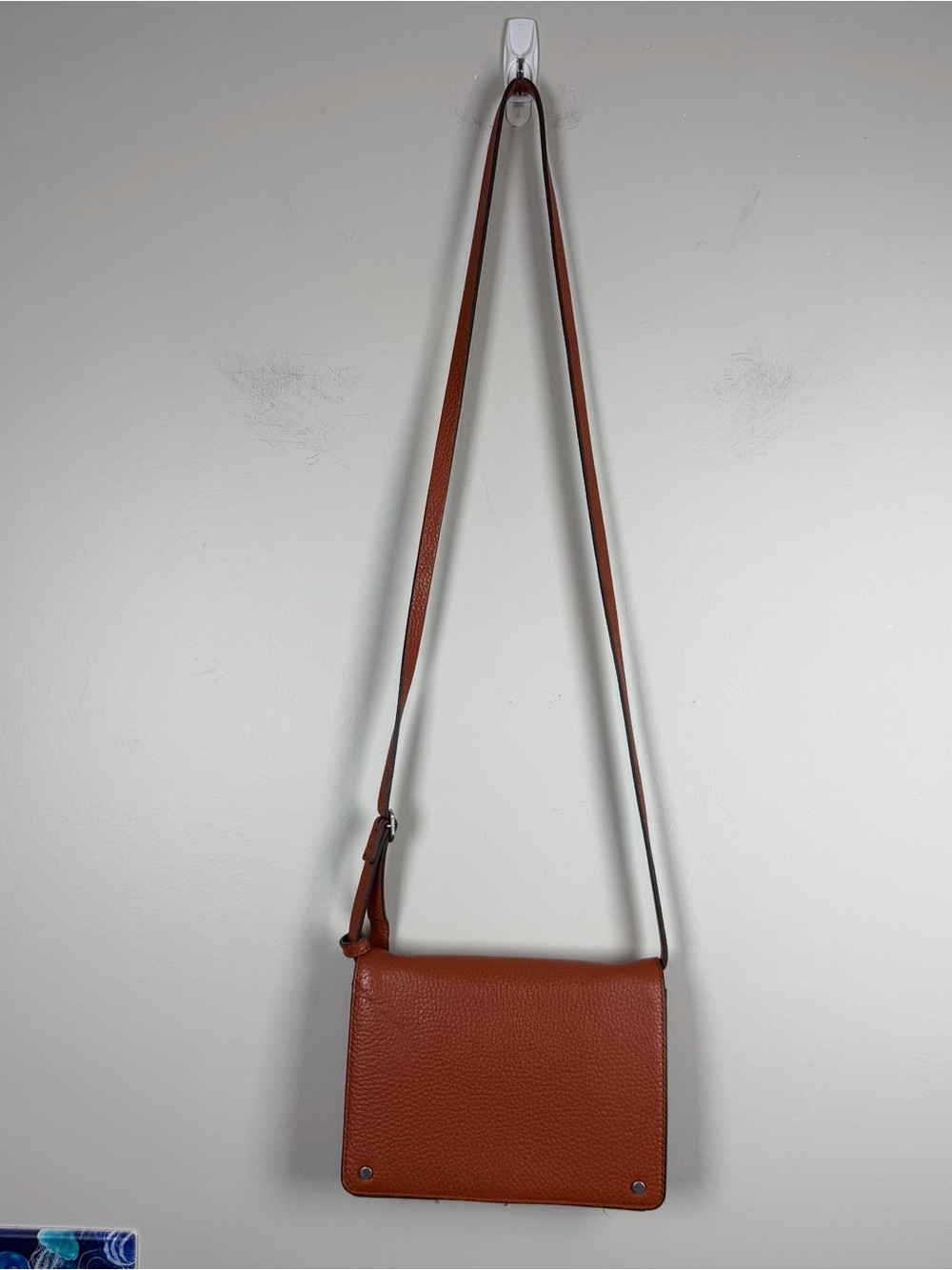 Treasure & Bond Mini Lex Brown Leather Crossbody Purse Bag Boho Slim Neutral